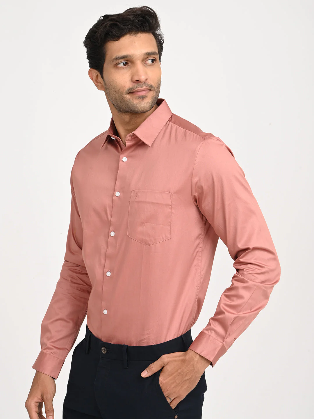 Men's Solid Full Sleeve Cotton Shirt - Image 32