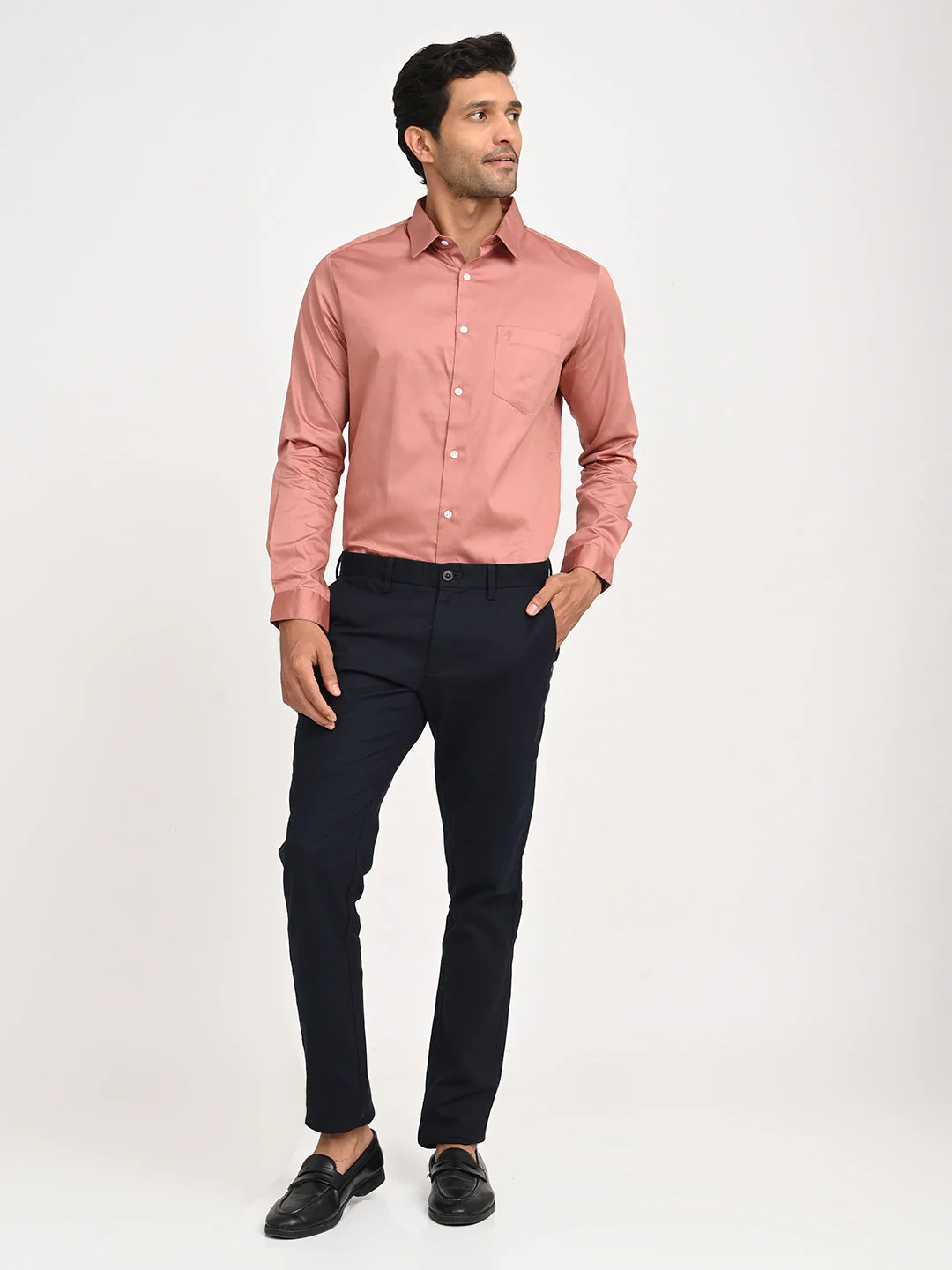 Men's Solid Full Sleeve Cotton Shirt - Image 36