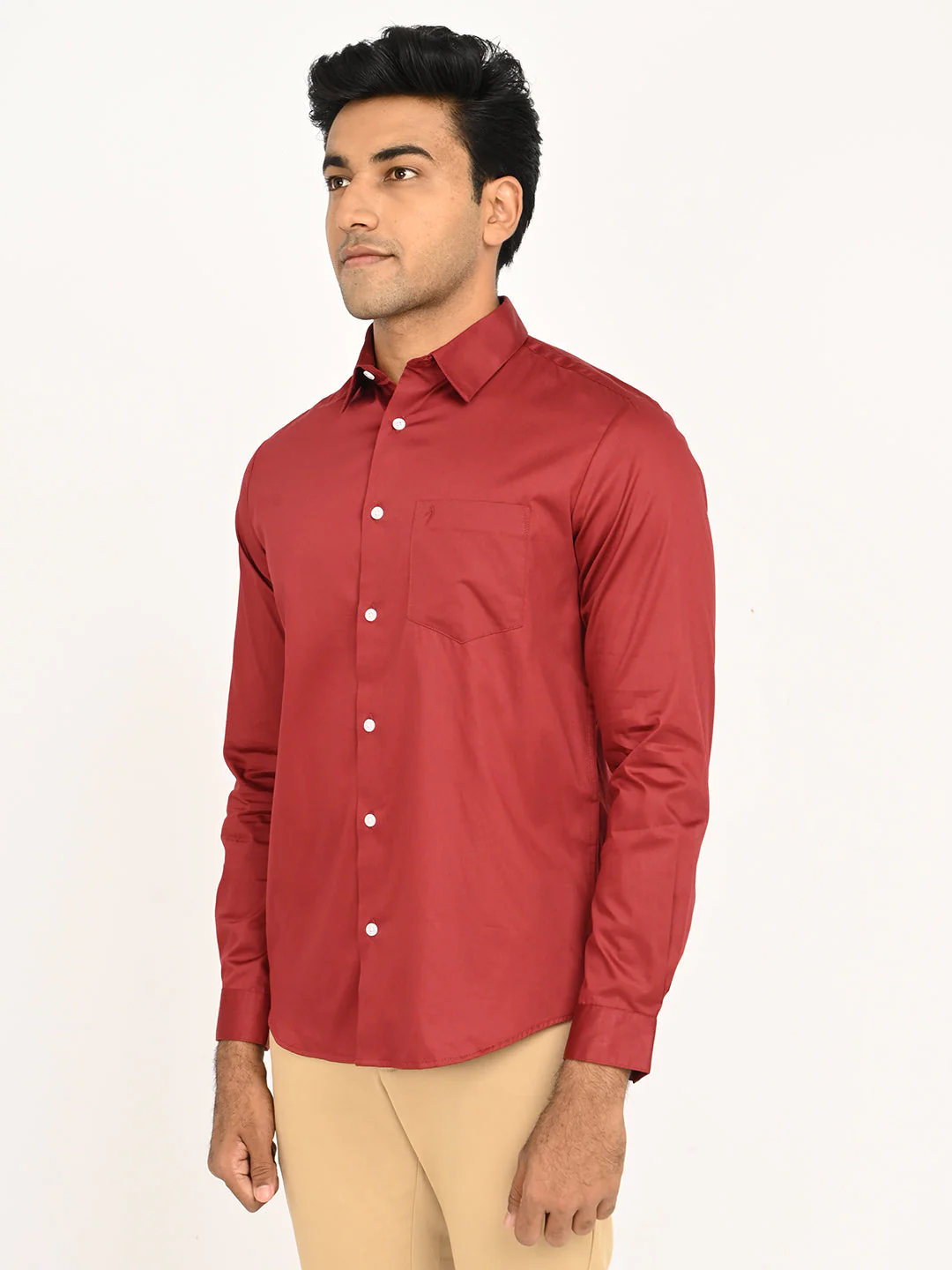 Men's Solid Full Sleeve Cotton Shirt - Image 38