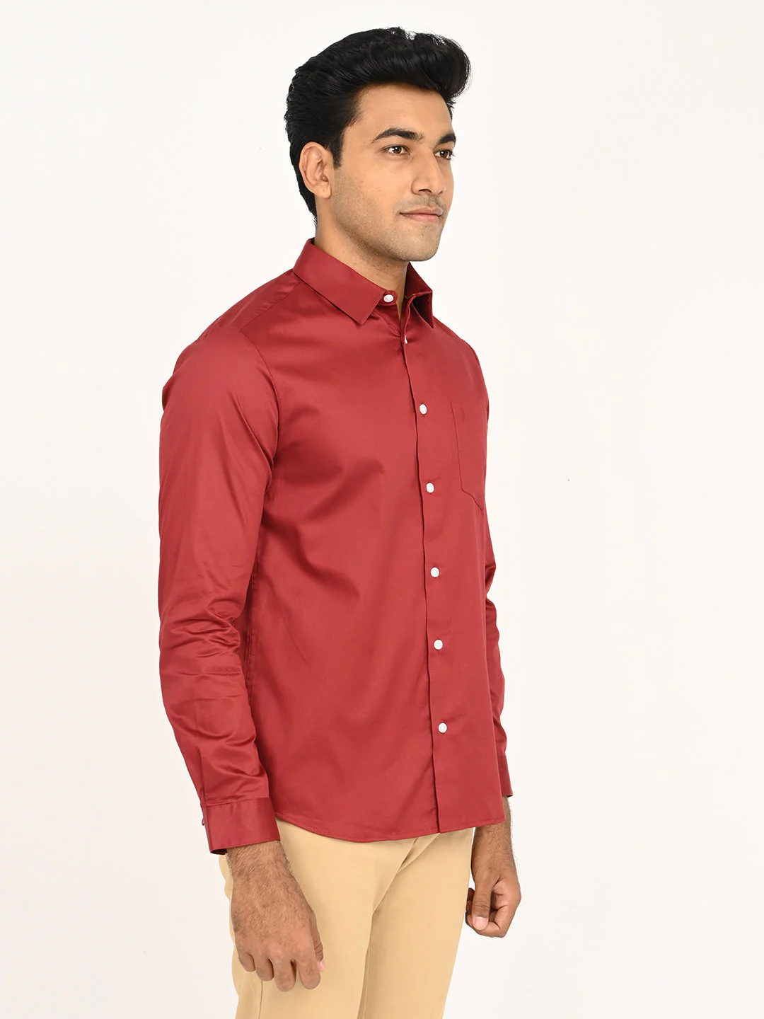 Men's Solid Full Sleeve Cotton Shirt - Image 39