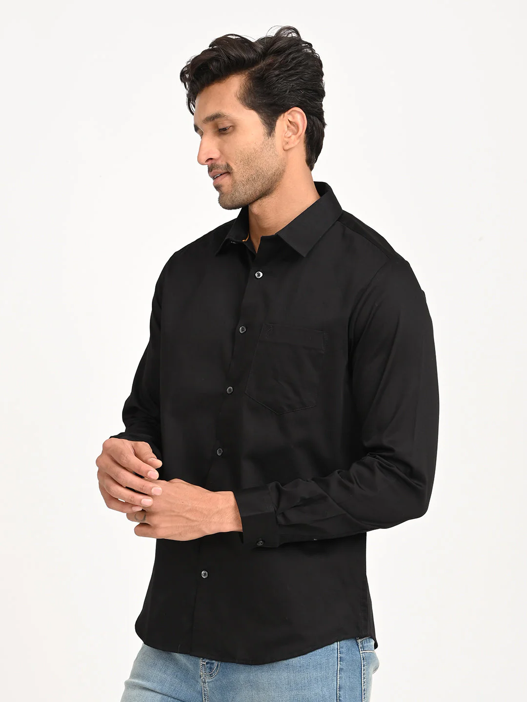 Men's Solid Full Sleeve Cotton Shirt - Image 44