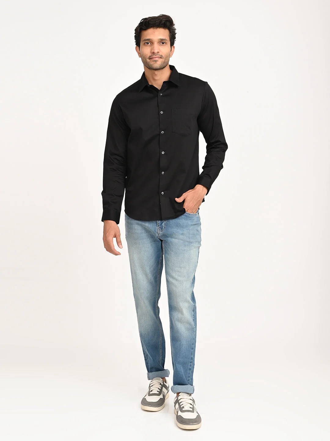 Men's Solid Full Sleeve Cotton Shirt - Image 48