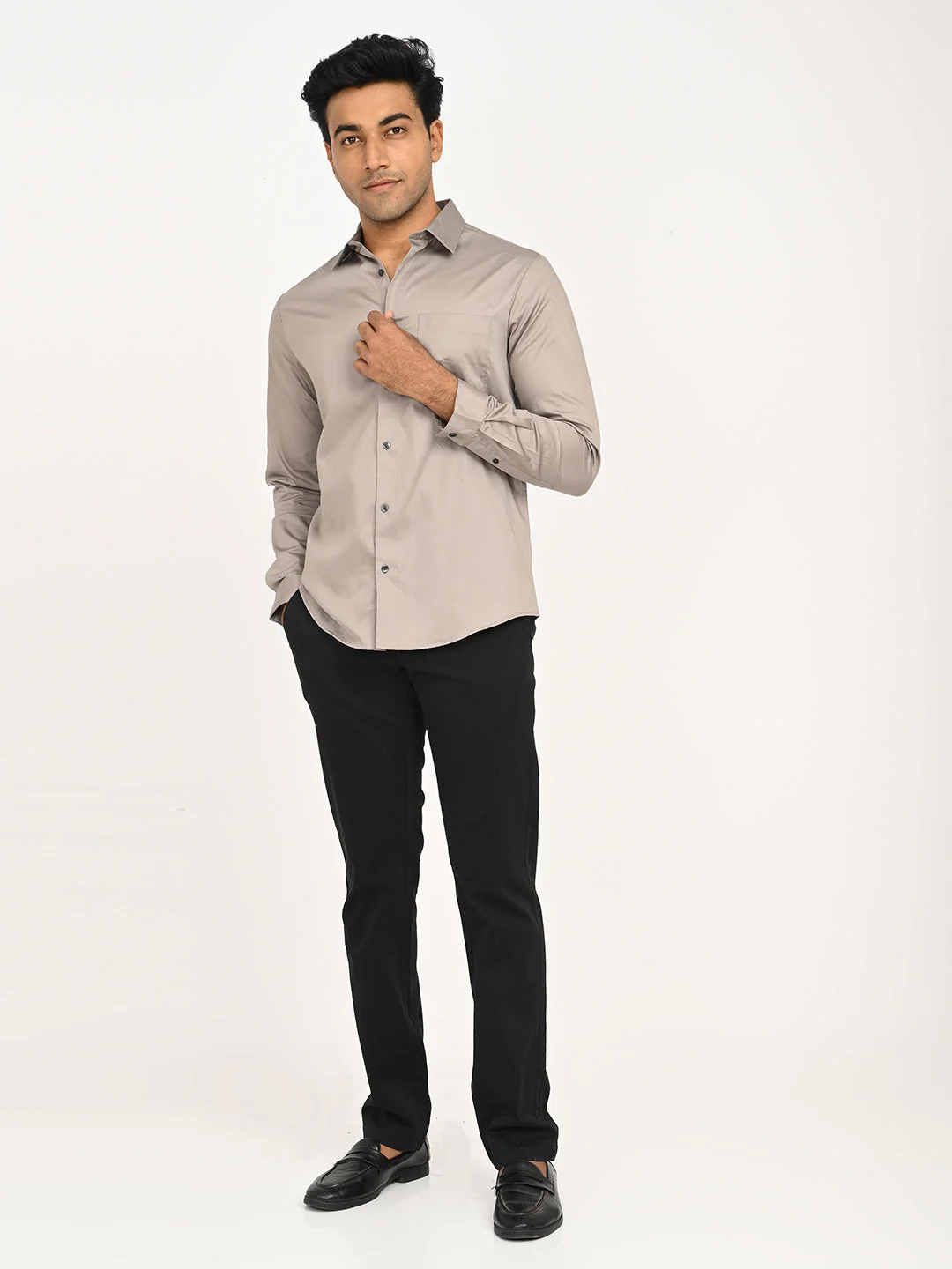 Men's Solid Full Sleeve Cotton Shirt - Image 54