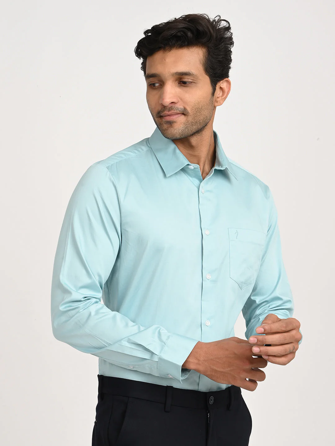 Men's Solid Full Sleeve Cotton Shirt - Image 9