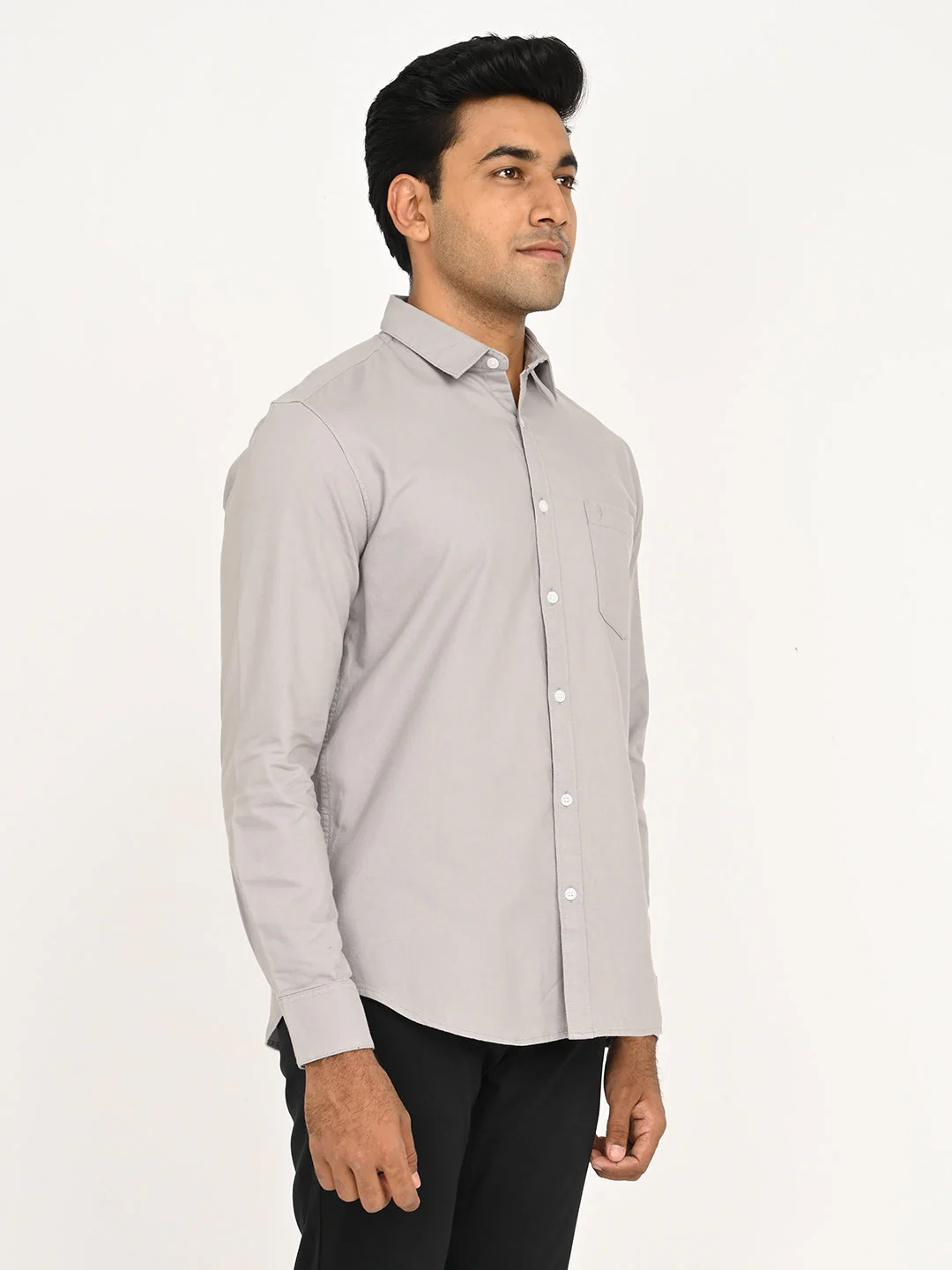 Men's Solid Full Sleeve Cotton Shirt - Image 15