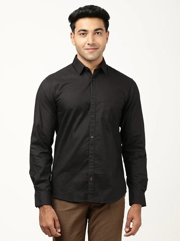 Men's Solid Full Sleeves Cotton Shirt