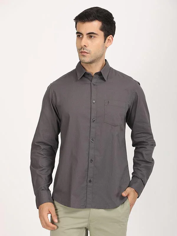 Men's Solid Full Sleeves Cotton Shirt - Image 12