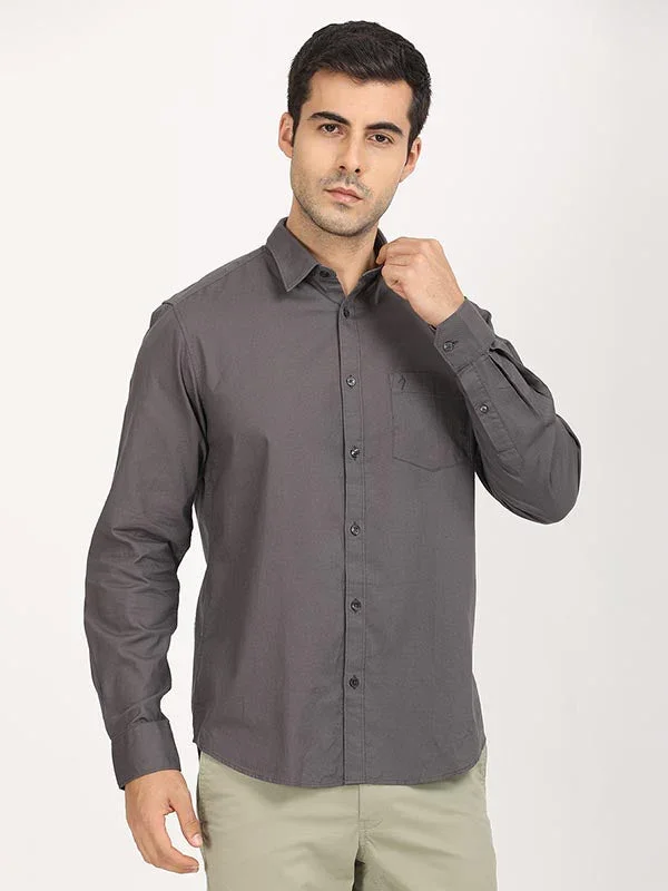 Men's Solid Full Sleeves Cotton Shirt - Image 13