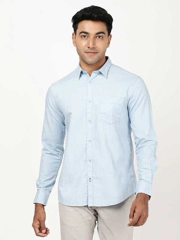 Men's Solid Full Sleeves Cotton Shirt - Image 14