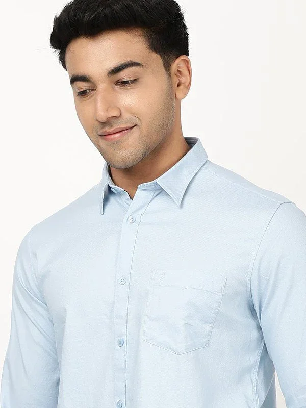 Men's Solid Full Sleeves Cotton Shirt - Image 15