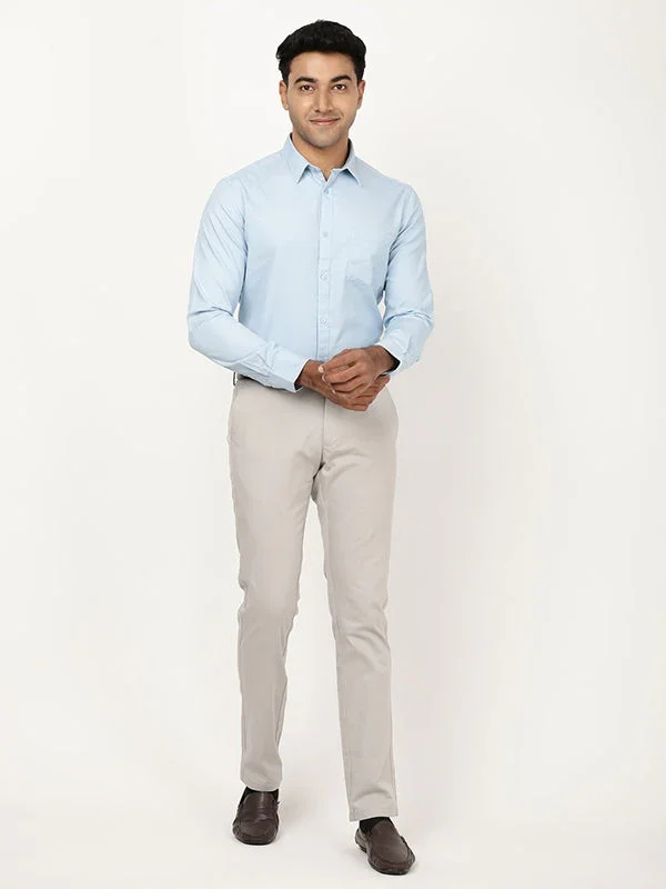 Men's Solid Full Sleeves Cotton Shirt - Image 17
