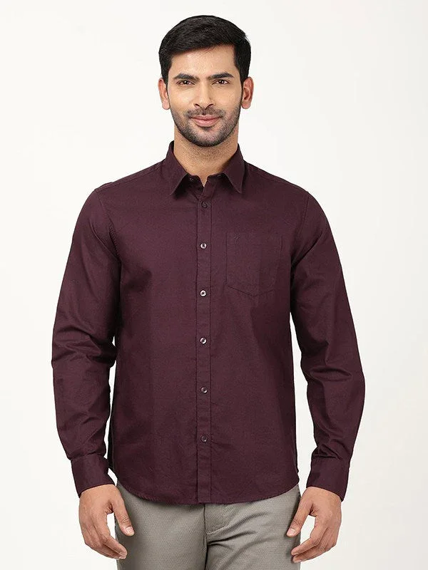 Men's Solid Full Sleeves Cotton Shirt - Image 19