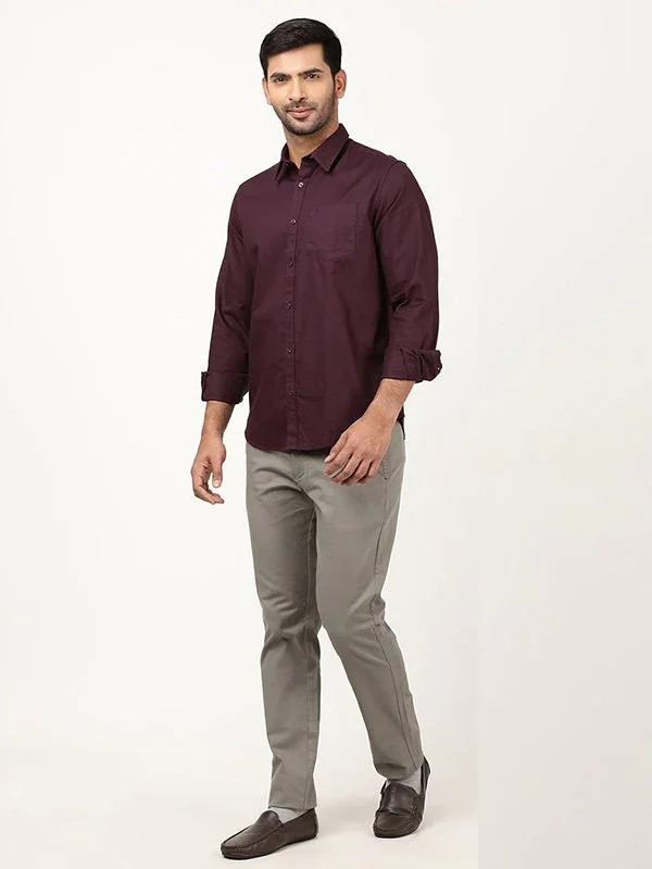 Men's Solid Full Sleeves Cotton Shirt - Image 22