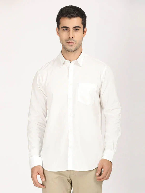 Men's Solid Full Sleeves Cotton Shirt - Image 24