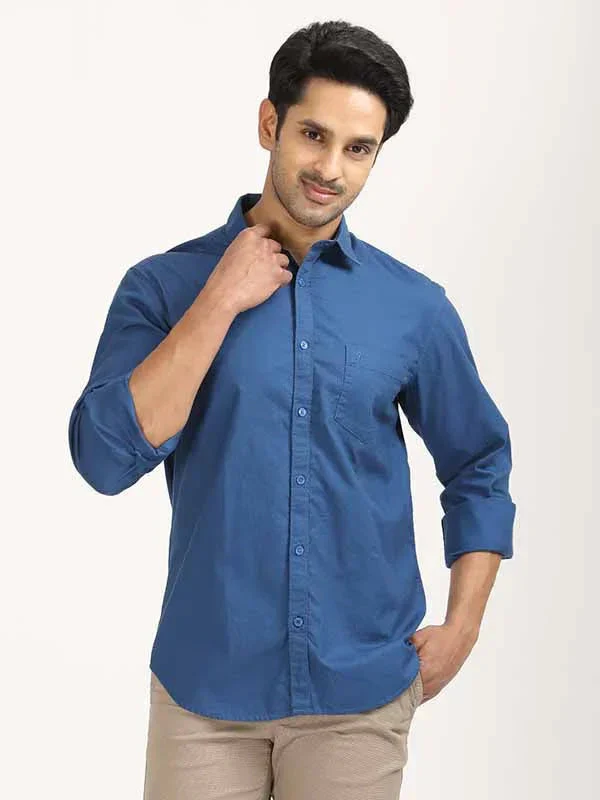 Men's Solid Full Sleeves Cotton Shirt - Image 26
