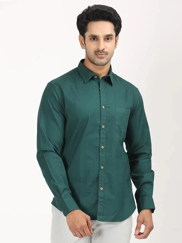 Men's Solid Full Sleeves Cotton Shirt - Image 28