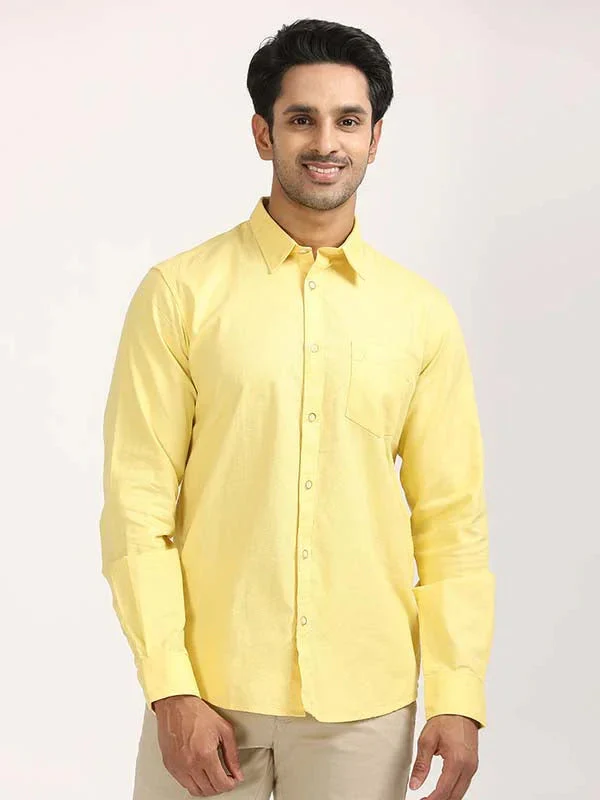 Men's Solid Full Sleeves Cotton Shirt - Image 31