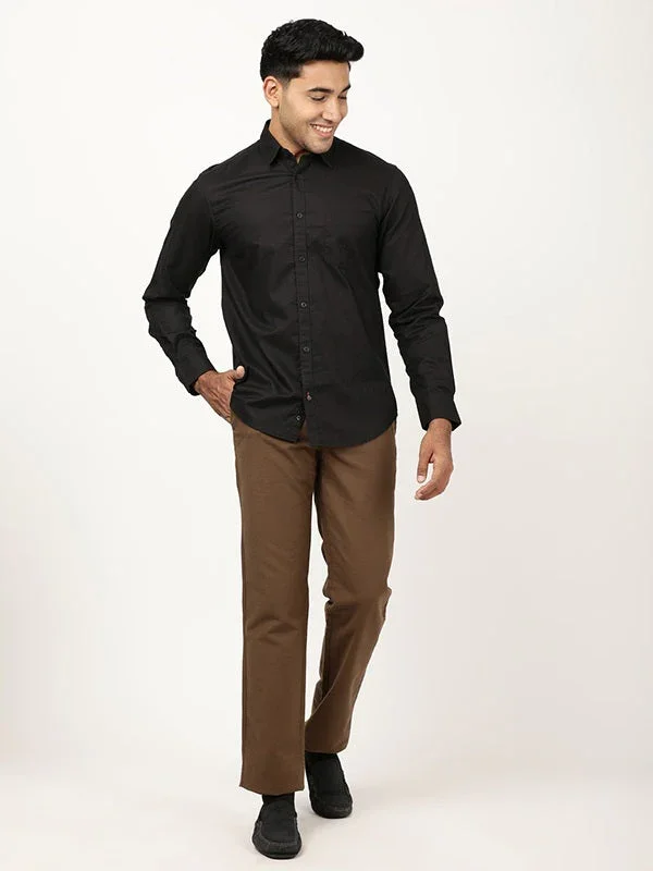 Men's Solid Full Sleeves Cotton Shirt - Image 4