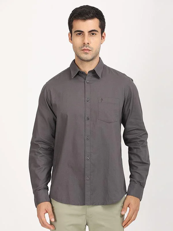 Men's Solid Full Sleeves Cotton Shirt - Image 6