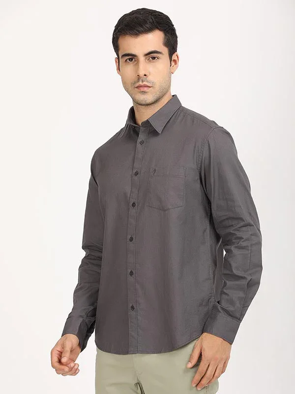 Men's Solid Full Sleeves Cotton Shirt - Image 7