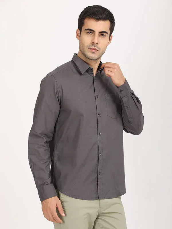 Men's Solid Full Sleeves Cotton Shirt - Image 8