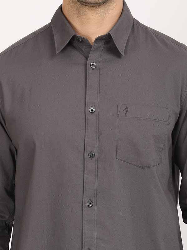 Men's Solid Full Sleeves Cotton Shirt - Image 9