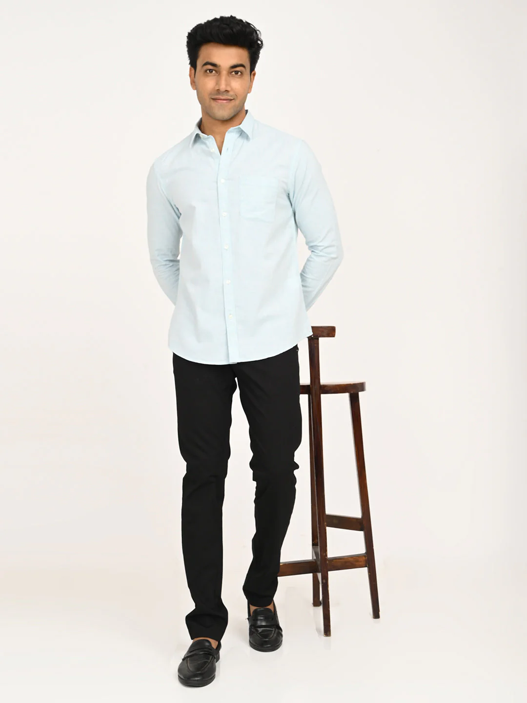 Men's Solid Full Sleeve Cotton Shirt - Image 6