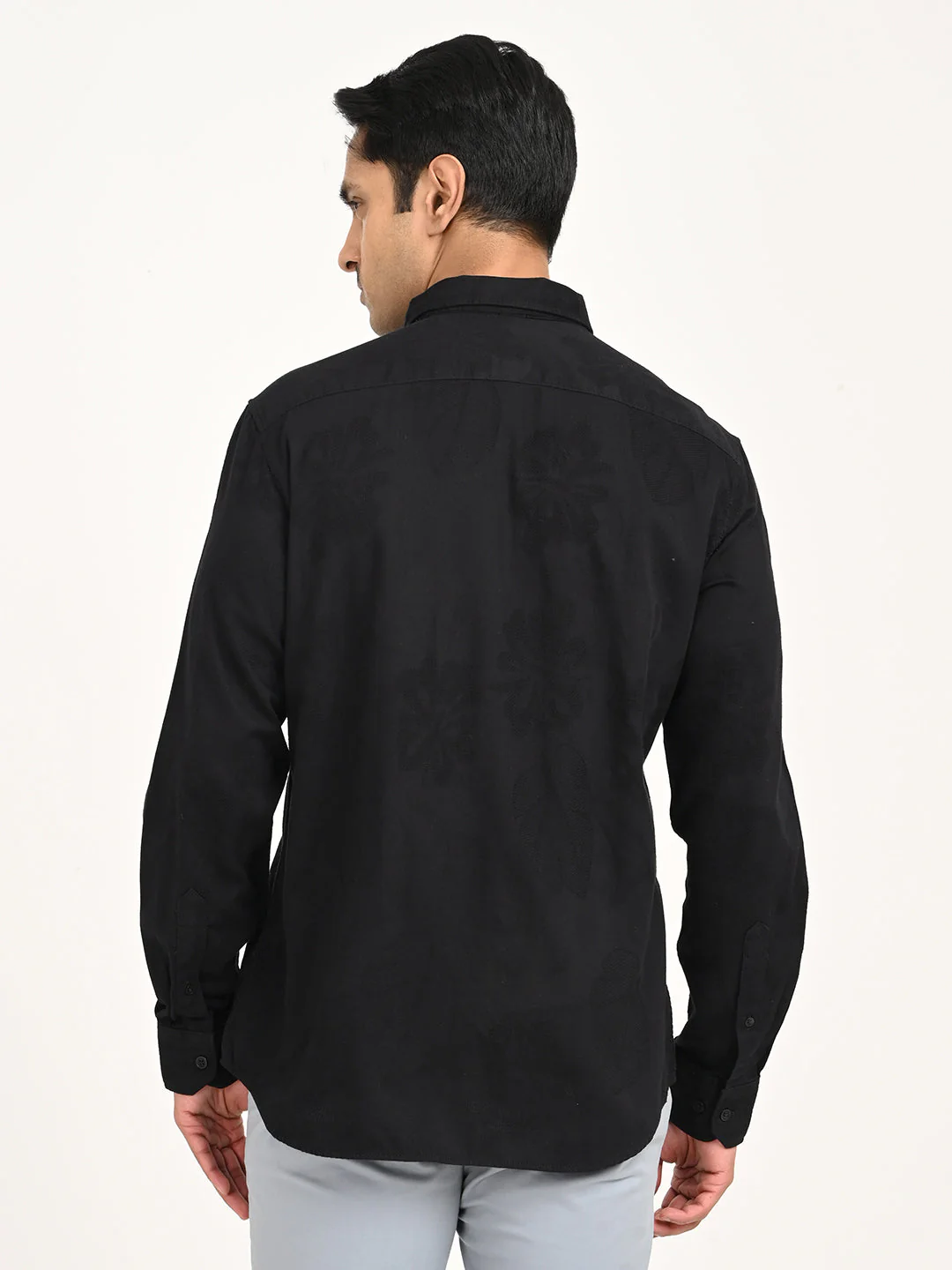 Men's Solid Full Sleeve Cotton Shirt - Image 4