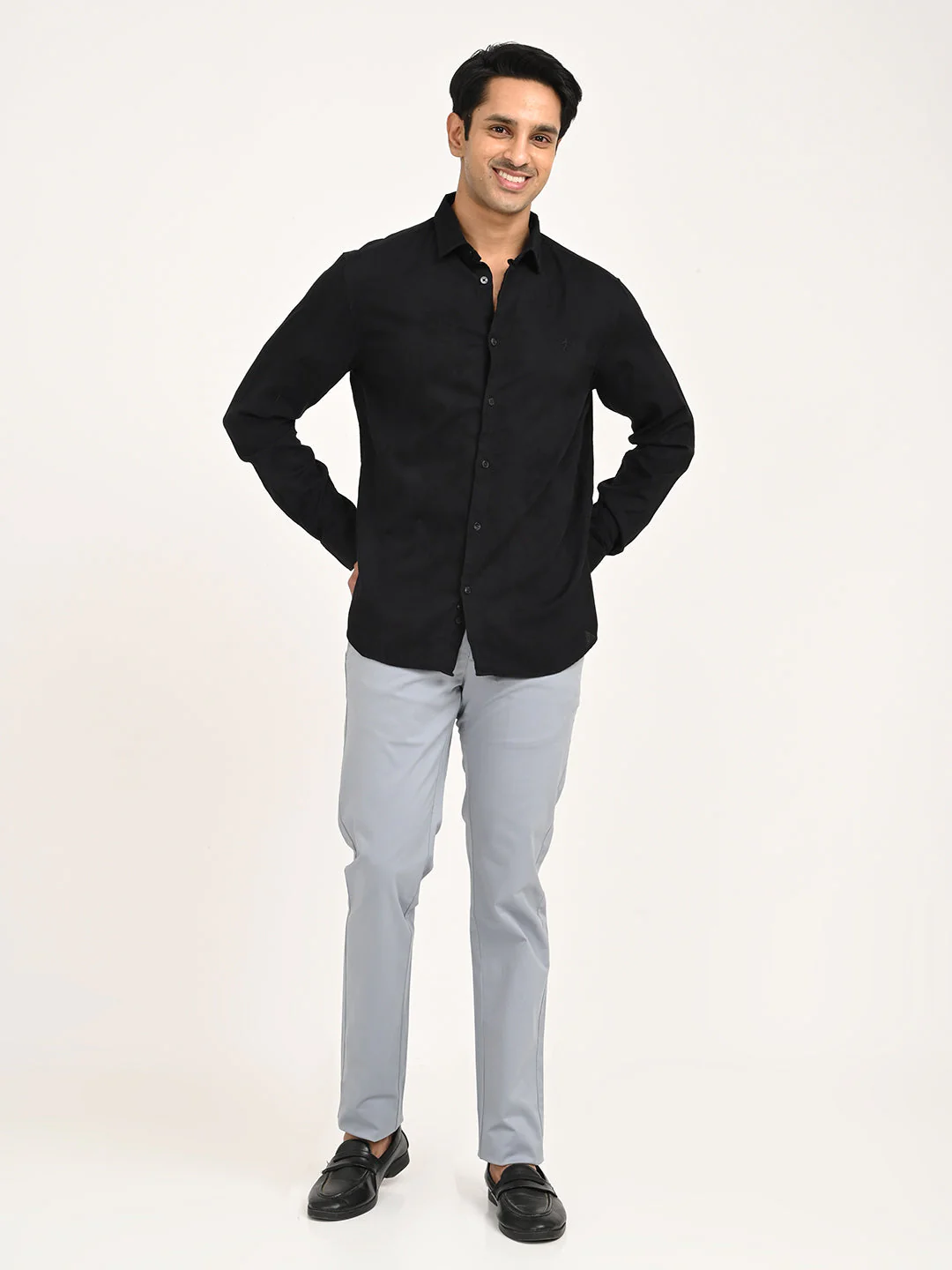 Men's Solid Full Sleeve Cotton Shirt - Image 6