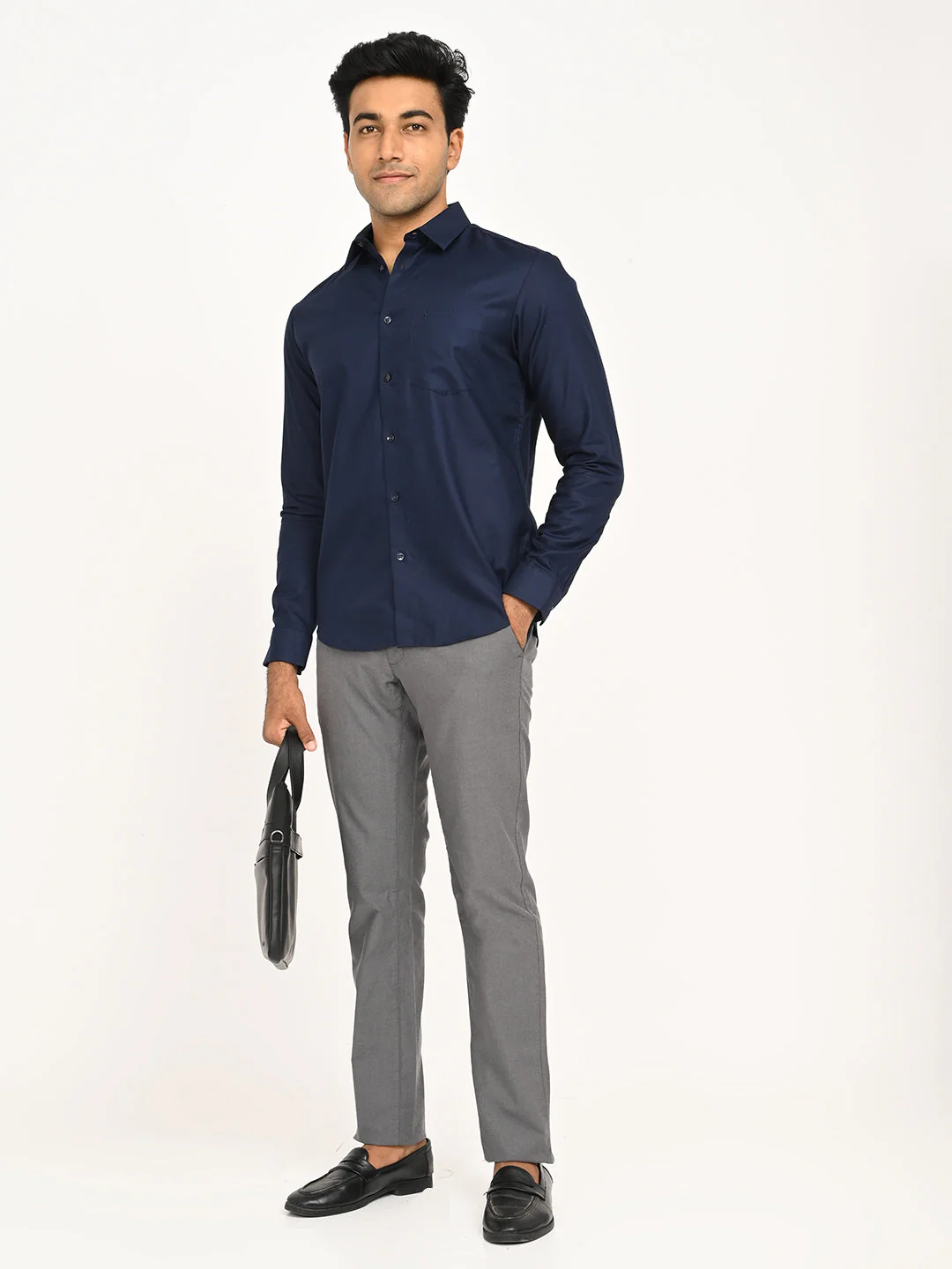 Men's Solid Full Sleeve Cotton Shirt - Image 5