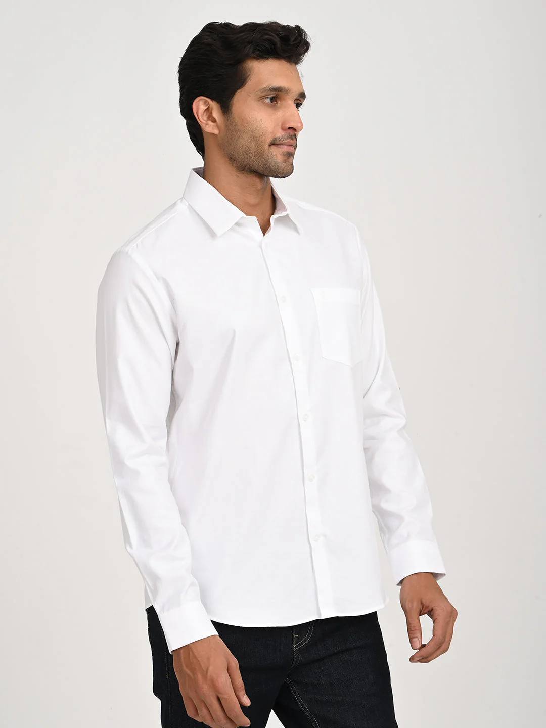 Men's Solid Full Sleeve Cotton Shirt - Image 9