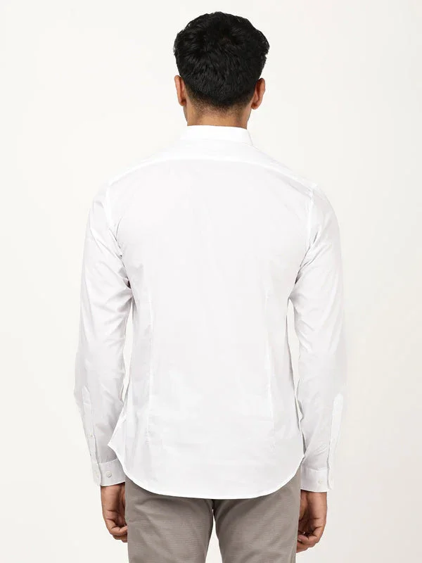 Men's Solid Full Sleeves Cotton Stretch Shirt - Image 21