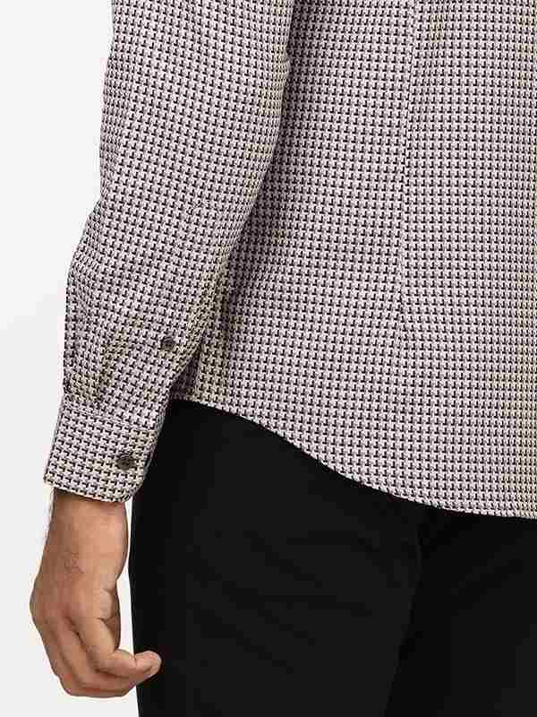 Men's Solid Full Sleeves Cotton Stretch Shirt - Image 3