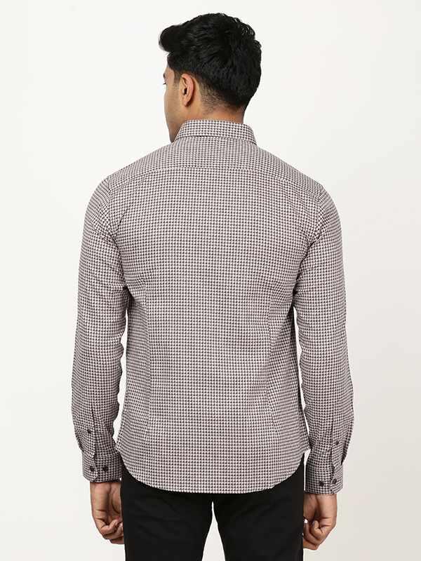 Men's Solid Full Sleeves Cotton Stretch Shirt - Image 5