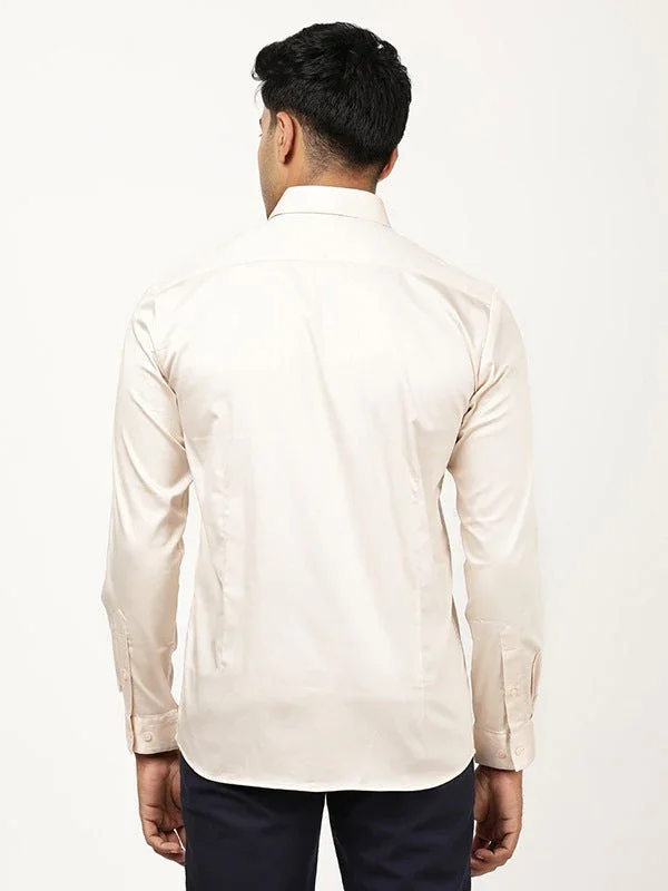 Men's Solid Full Sleeves Cotton Stretch Shirt - Image 10