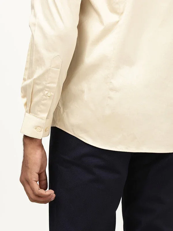 Men's Solid Full Sleeves Cotton Stretch Shirt - Image 13
