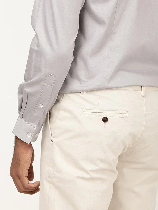 Men's Solid Full Sleeves Cotton Stretch Shirt - Image 18