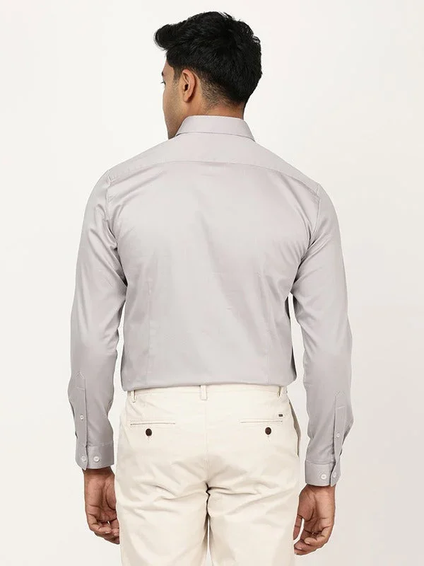 Men's Solid Full Sleeves Cotton Stretch Shirt - Image 20