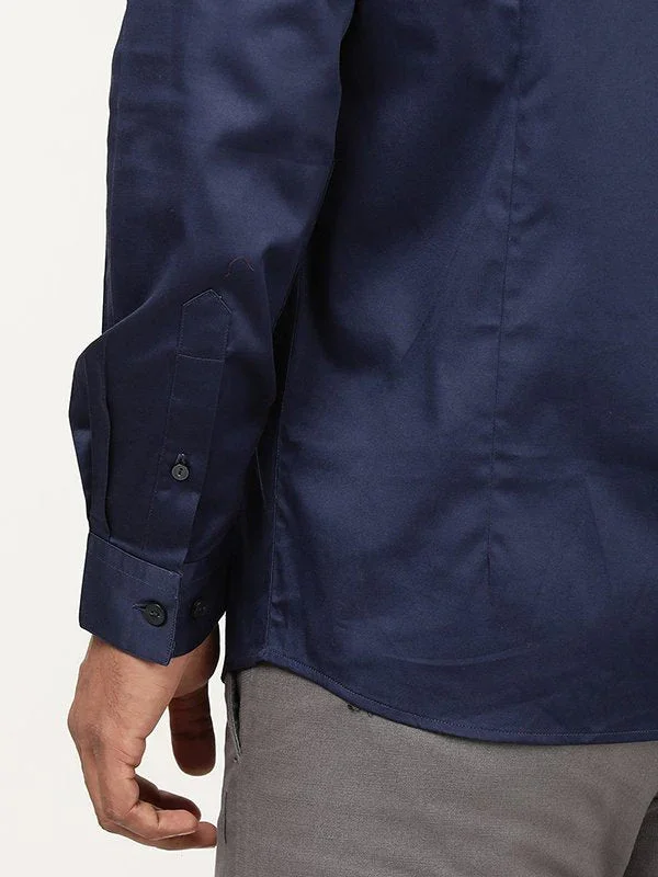 Men's Solid Full Sleeves Cotton Stretch Shirt - Image 28