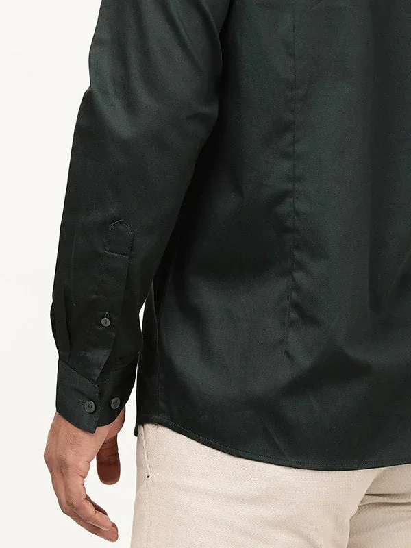 Men's Solid Full Sleeves Cotton Stretch Shirt - Image 33