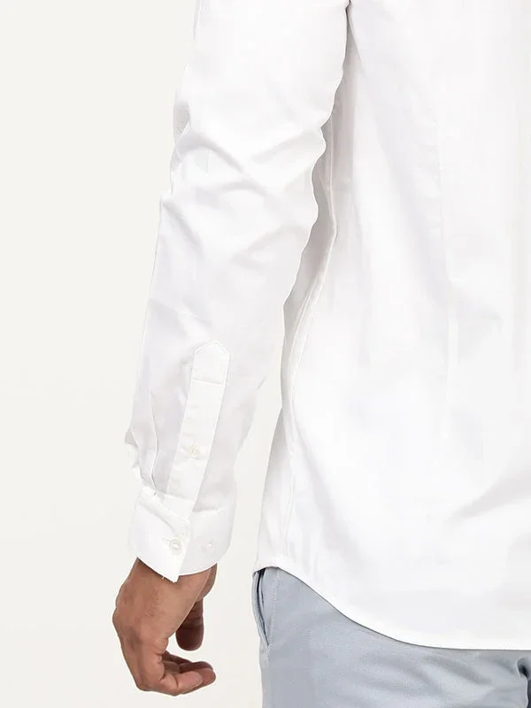 Men's Solid Full Sleeves Cotton Stretch Shirt - Image 38