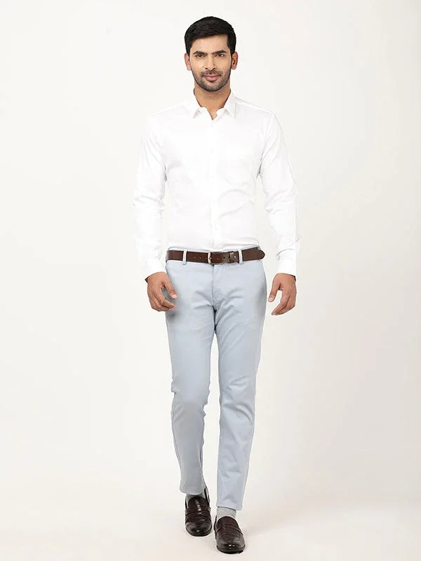 Men's Solid Full Sleeves Cotton Stretch Shirt - Image 39