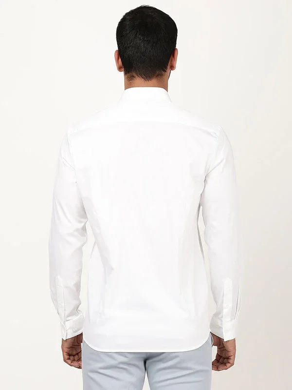 Men's Solid Full Sleeves Cotton Stretch Shirt - Image 40