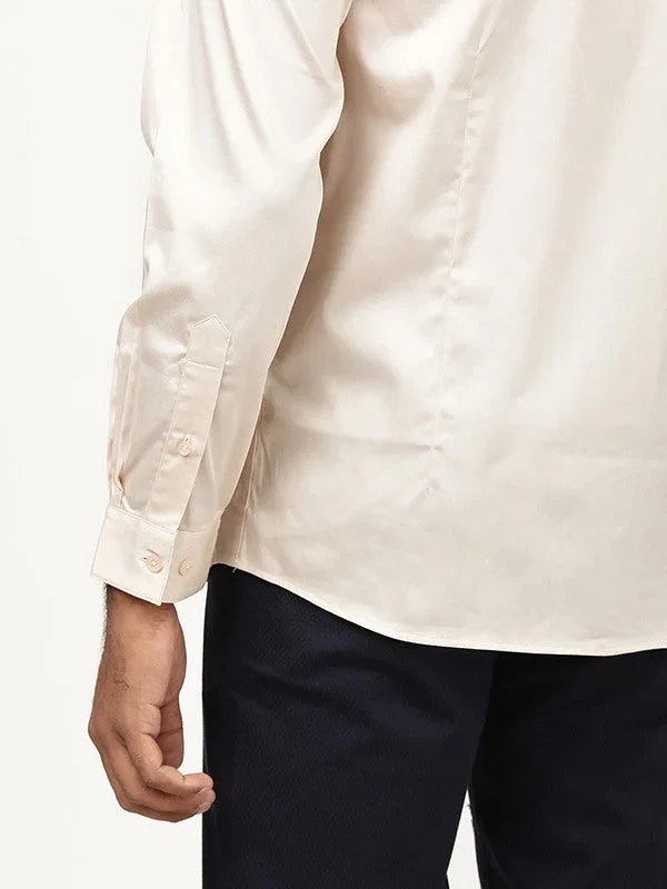 Men's Solid Full Sleeves Cotton Stretch Shirt - Image 8