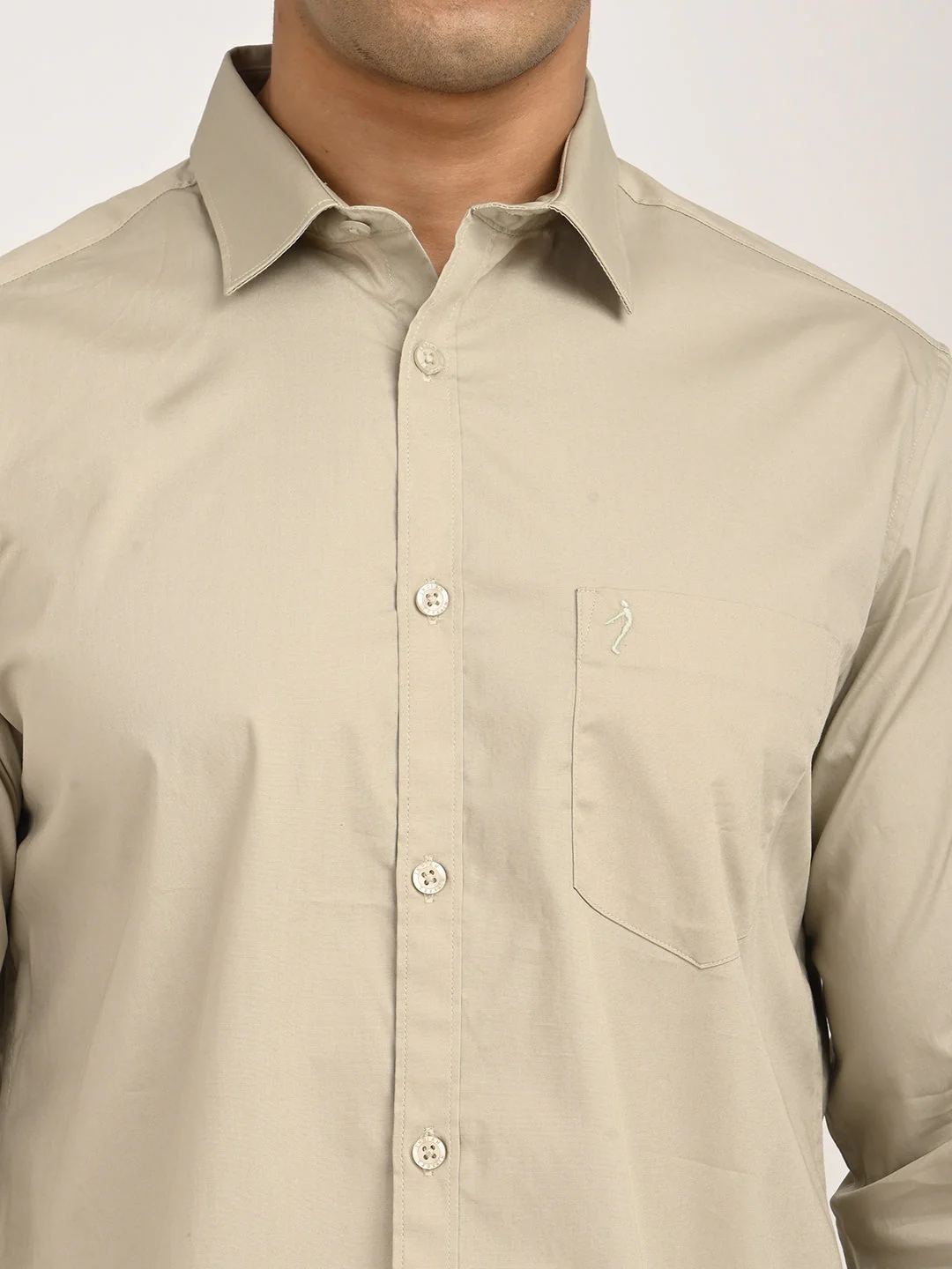 Men's Solid Full Sleeve Cotton Stretch Shirt - Image 11