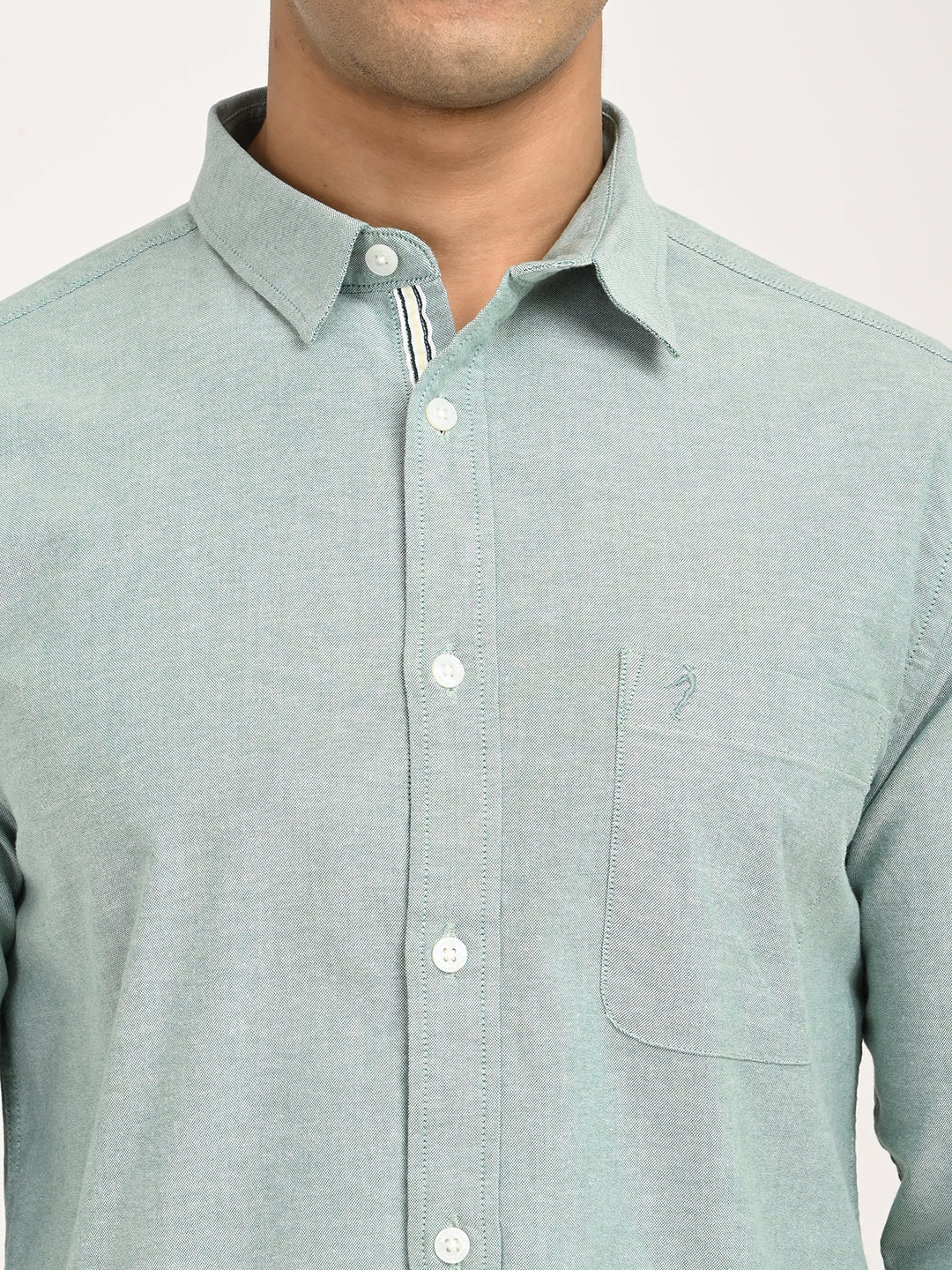 Men's Solid Full Sleeve Cotton Stretch Shirt - Image 11
