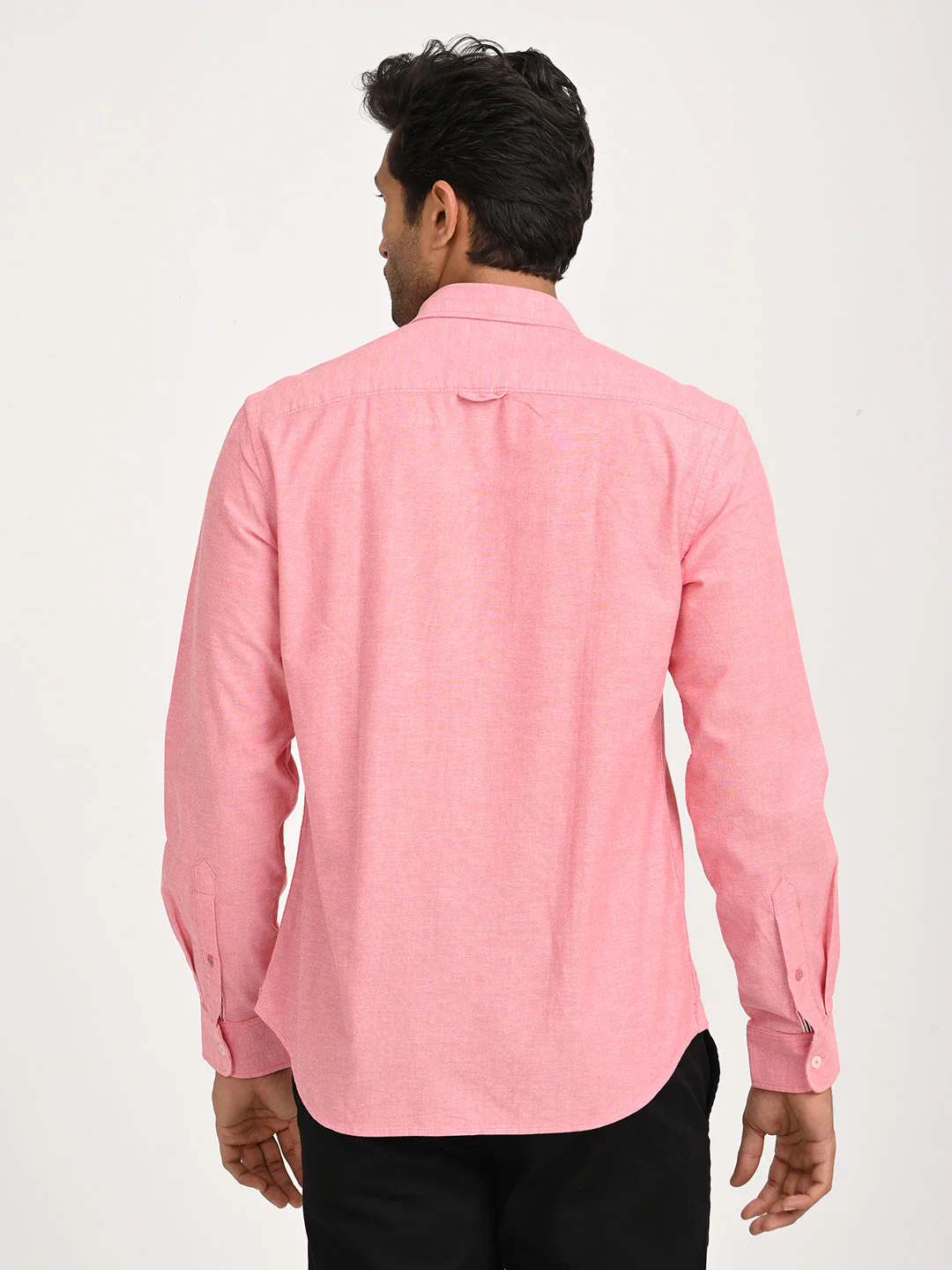 Men's Solid Full Sleeve Cotton Stretch Shirt - Image 16