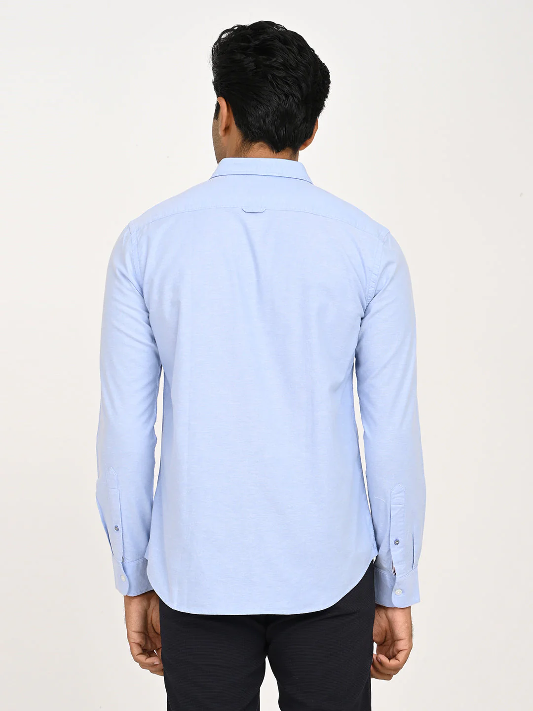 Men's Solid Full Sleeve Cotton Stretch Shirt - Image 4