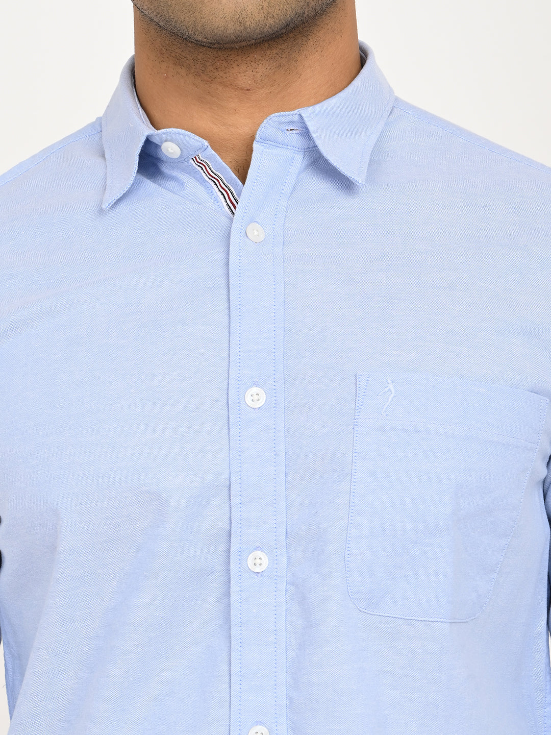 Men's Solid Full Sleeve Cotton Stretch Shirt - Image 5