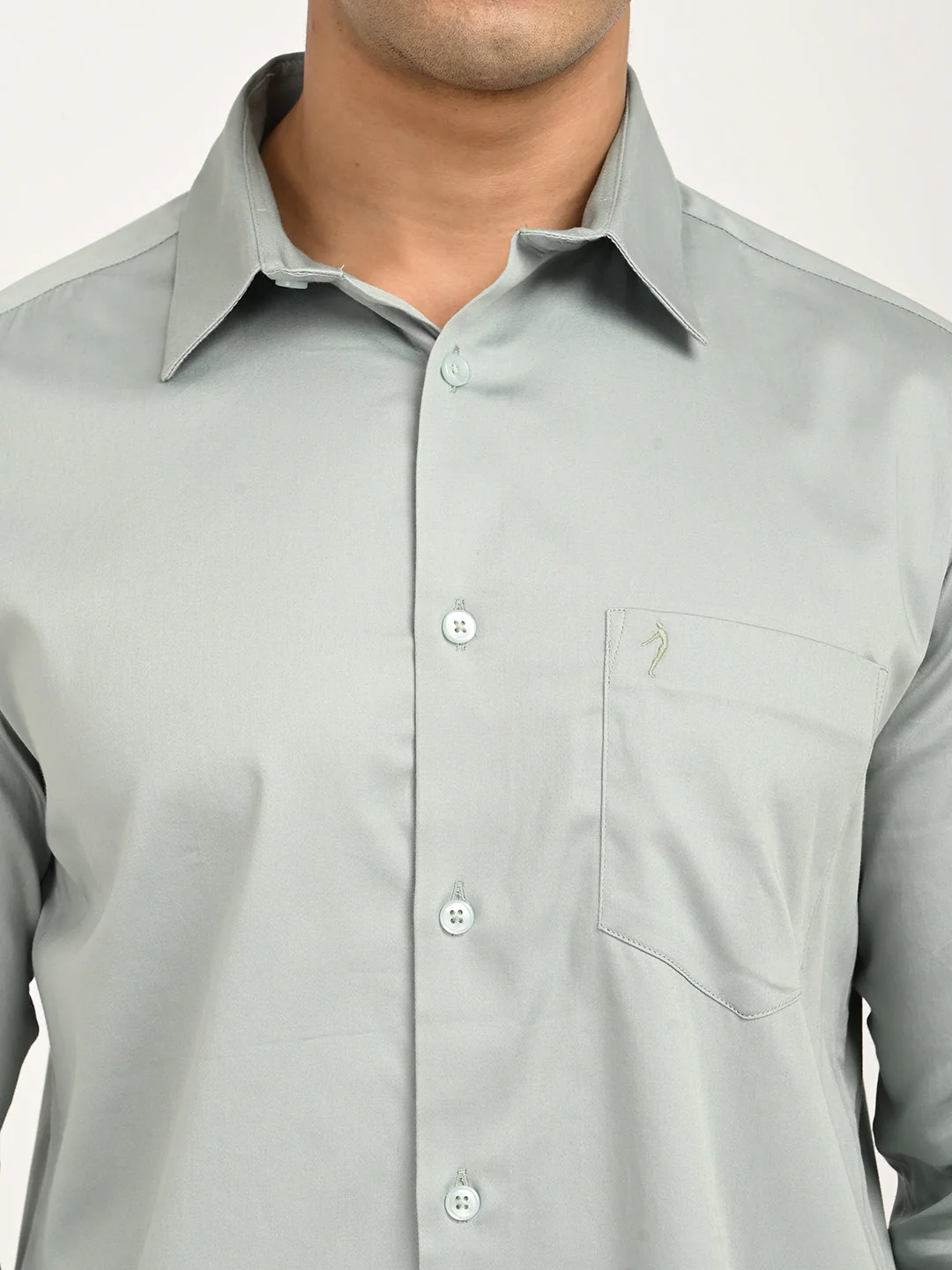 Men's Solid Full Sleeve Cotton Stretch Shirt - Image 11